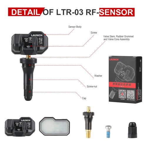 4PCS LAUNCH LTR-03 RF Sensor 315MHz & 433MHz Rubber