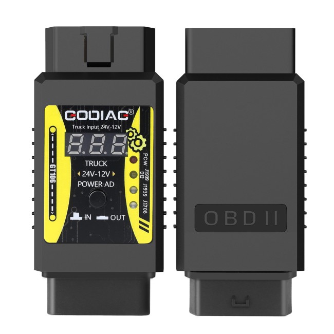 GODIAG GT106 24V to 12V Heavy Duty Truck Adapter for X431 for Truck Converter Heavy Duty Vehicles Diagnosis Support ThinkCar, Thinkcar2, Thinkdiag