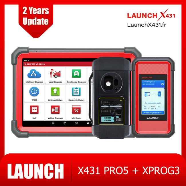 LAUNCH X431 PRO5 Diagnostic Scanner J2534 Reprogramming Tool and XPROG3 Advanced Key Programmer