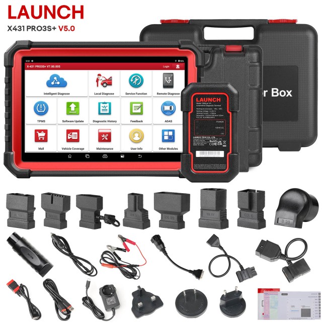 2024 Launch X431 PRO3S+ V5.0 Elite Bi-Directional Scan Tool, New VCI, CANFD, Topology Map, Online Coding, AutoAuth FCA SGW, VAG Guided, 41+ Services