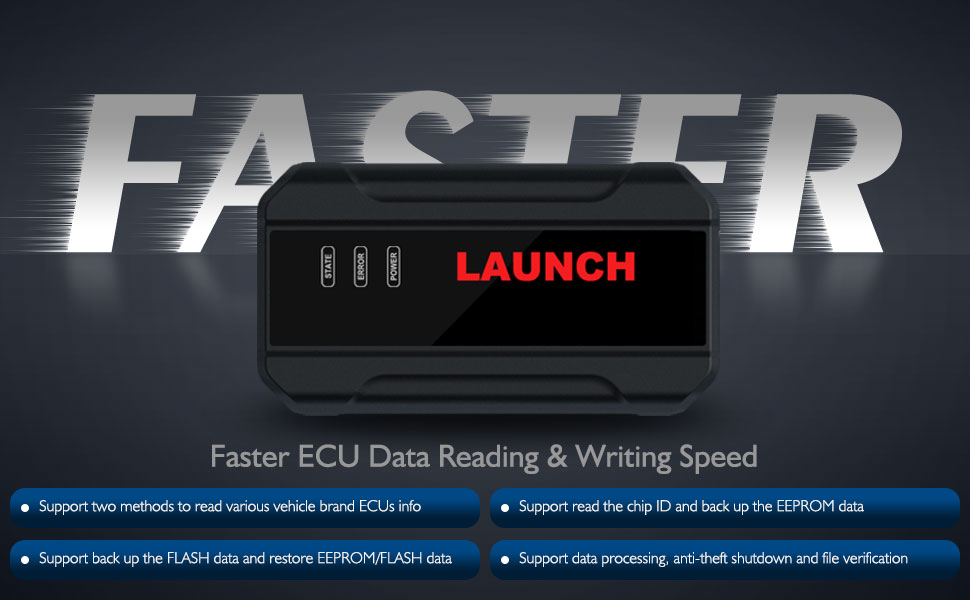 LAUNCH X431 ECU & TCU Programmer Faster ECU Data Reading & Writing Speed
