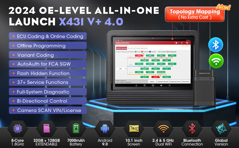 Launch X431 V+ 4.0 All System Scanner
