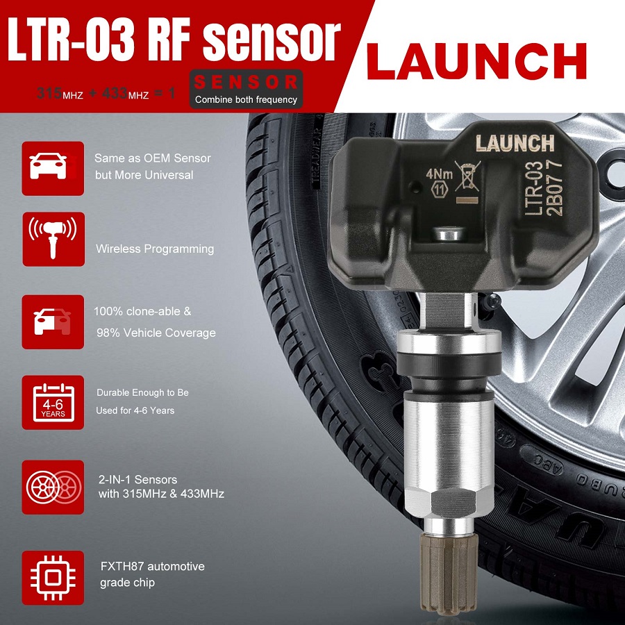 LAUNCH LTR-03 RF Sensor Metal 315MHz & 433MHz