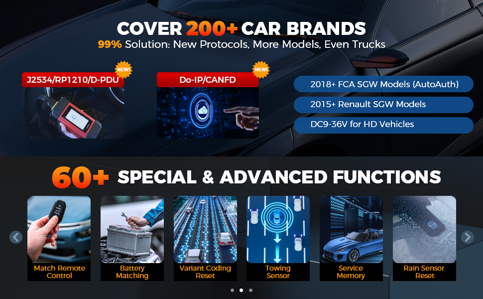 LAUNCH X431 PADⅦ cover 200+ car brands