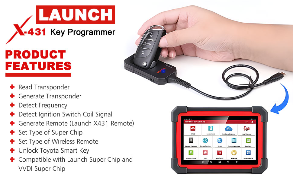 Launch X431 Key Programmer functions