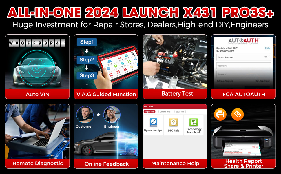 LAUNCH X431 PRO3S+ Scanner and SmartLink C 2.0 HD Module