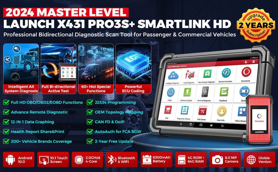 LAUNCH X431 PRO3S+Smartlink HD